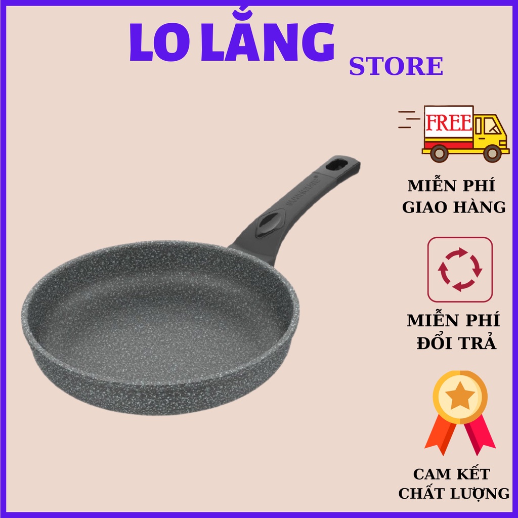 Chảo chống dính vân đá đáy bằng Sky Star siêu bền tay cầm cách nhiệt cao cấp