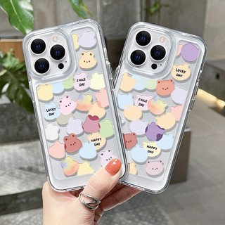 Ốp Lưng Cho Samsung Galaxy A73 A24 A05 A05S A54 A53 A34 A33 A23 A14 A13 A04S 4G 5G Ốp Lưng Hoạt Hình Gấu Nhiều Màu Sắc Thỏ Thẩm Mỹ Trong Suốt Ốp Điện Thoại