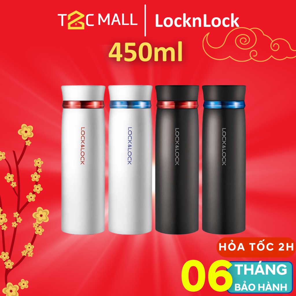 Bình Giữ Nhiệt Nắp Viền Màu Có Lưới Lọc Trà Feather Light Lock&Lock 450ml LHC4131 - T2Cmall