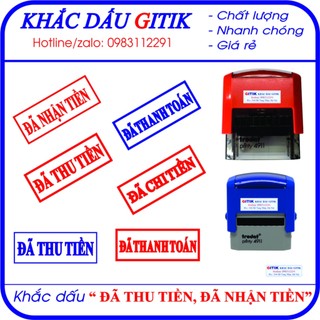 Khắc dấu Đã thu tiên, Đã chi tiền, Đã nhận tiền,...