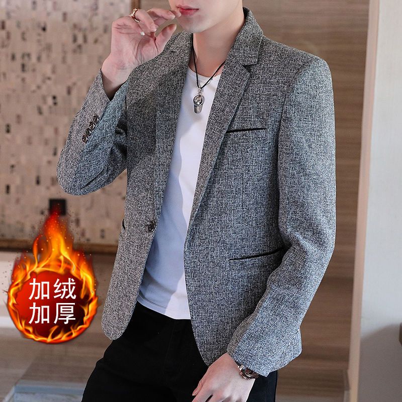 Áo Khoác Vest Dáng Ôm Phong Cách Hàn Quốc Thời Trang Thu Đông Cho Nam