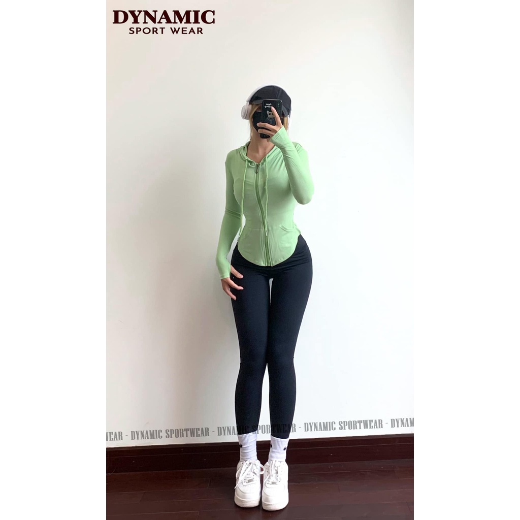 Áo khoác mũ thể thao tập gym, yoga nữ M01