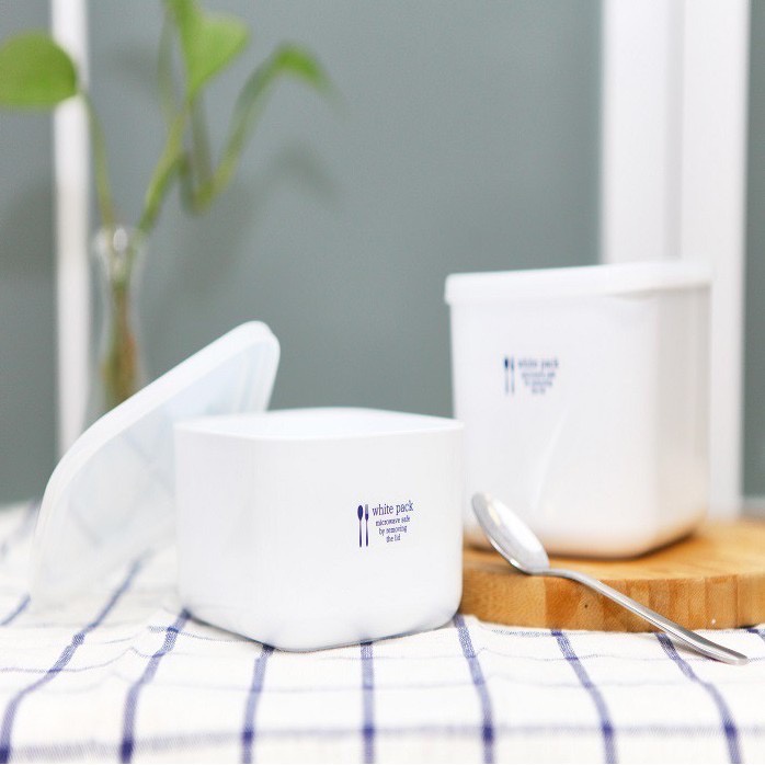 Combo 6 Hộp nhựa White Pack , hộp đựng thức ăn Nhật Bản cao cấp, hộp thức ăn nắp dẻo kín mùi