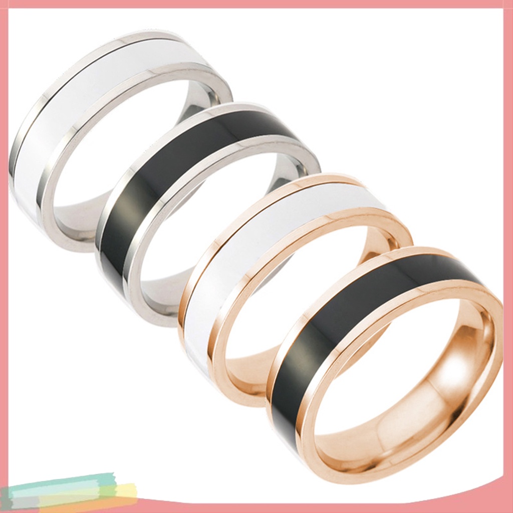Nhẫn thép titan màu trơn đơn giản thời trang cho nam nữ chất lượng cao