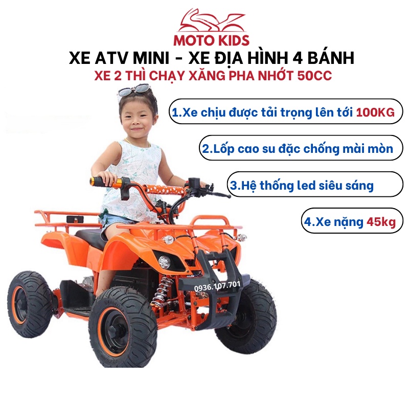 Xe ATV mini 50cc/ATV điện 36V 500w, xe địa hình 4 bánh