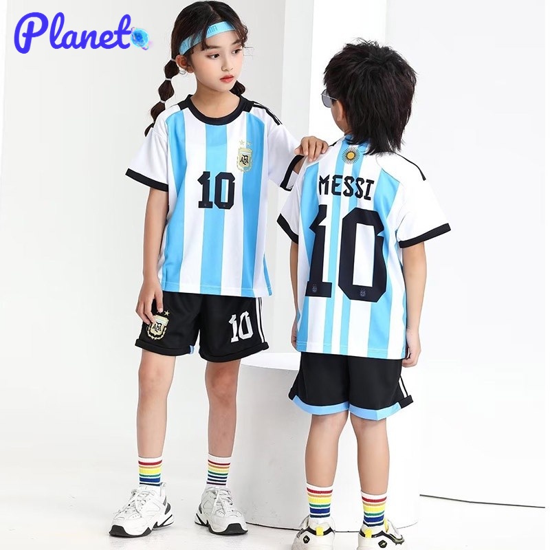 Planet Nhà Argentina ở nhà không. Áo Thun Bóng Đá In Số 10 Messi Cá Tính Cho Bé