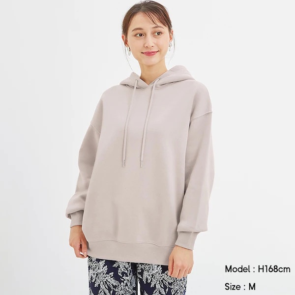Áo Hoodie Gu by U/\/niqlo xuất Nhật dành cho Nữ. Chất vải mềm mịn, dày dặn. From Oversize cá tính. Mẫu không túi.