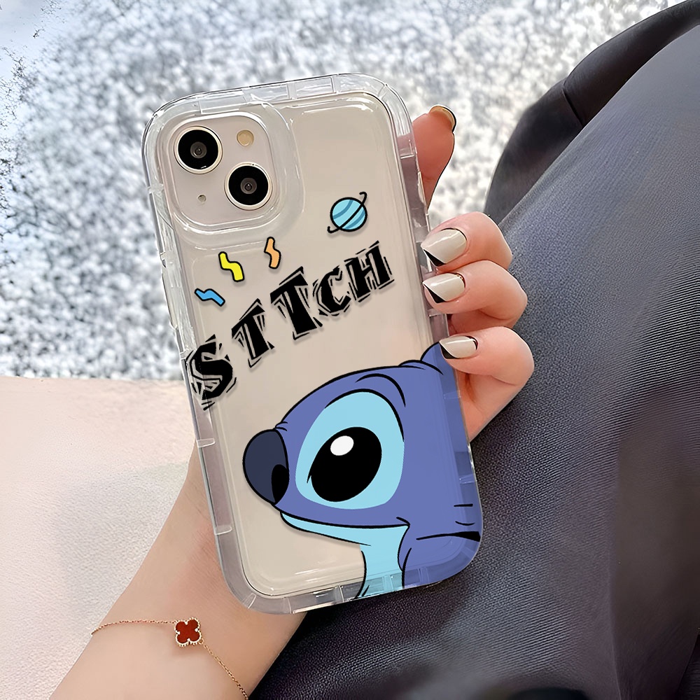 Ốp Điện Thoại Tpu Viền Dẻo In Hình Stitch Thời Trang Cho iphone 14promax 11 13 12 7Plus 6 6s XR X XS Max