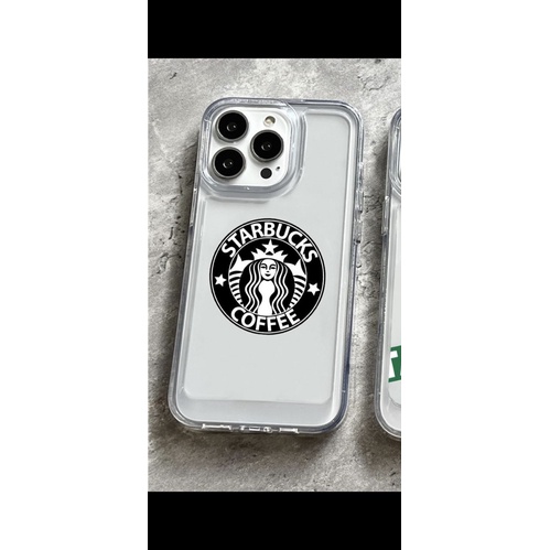 Ốp iphone Space trong suốt Silicon in cafe dẻo viền vuông 7/8/7p/xs/XR/x/11/11promax/12/12promax/13/14promax