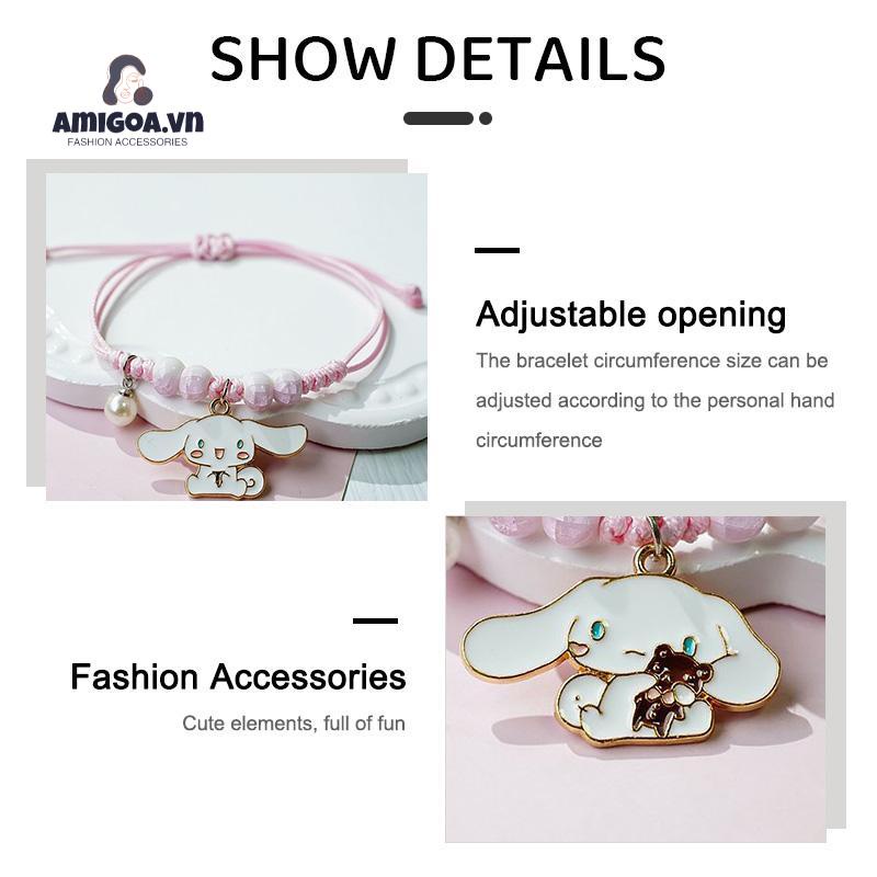 Vòng Tay Gốm Hình Chú Chó Cinnamoroll Sáng Tạo Thời Trang Cho Cặp Đôi