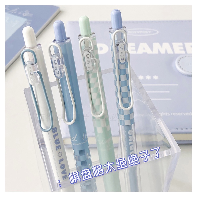 Bút gel MURA-8143 Blue Love mực đen ngòi 0.5mm