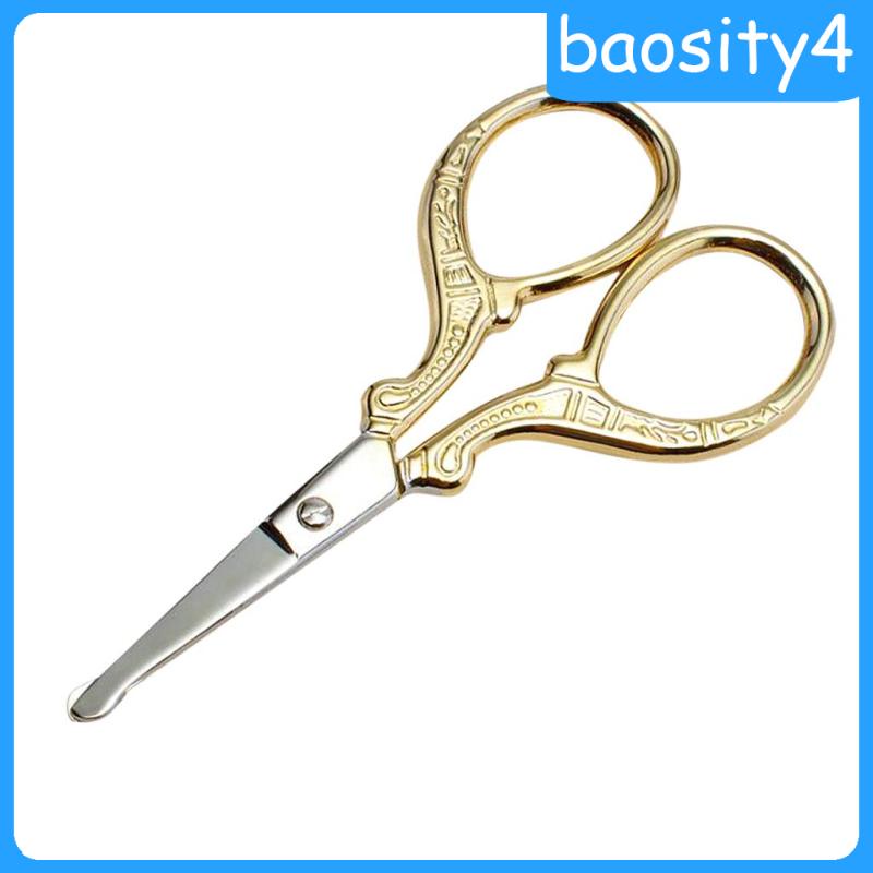 Kéo Tỉa Lông Mày / Râu / Mũi / Râu Bằng Thép Không Gỉ Thoải Mái Cho Nam