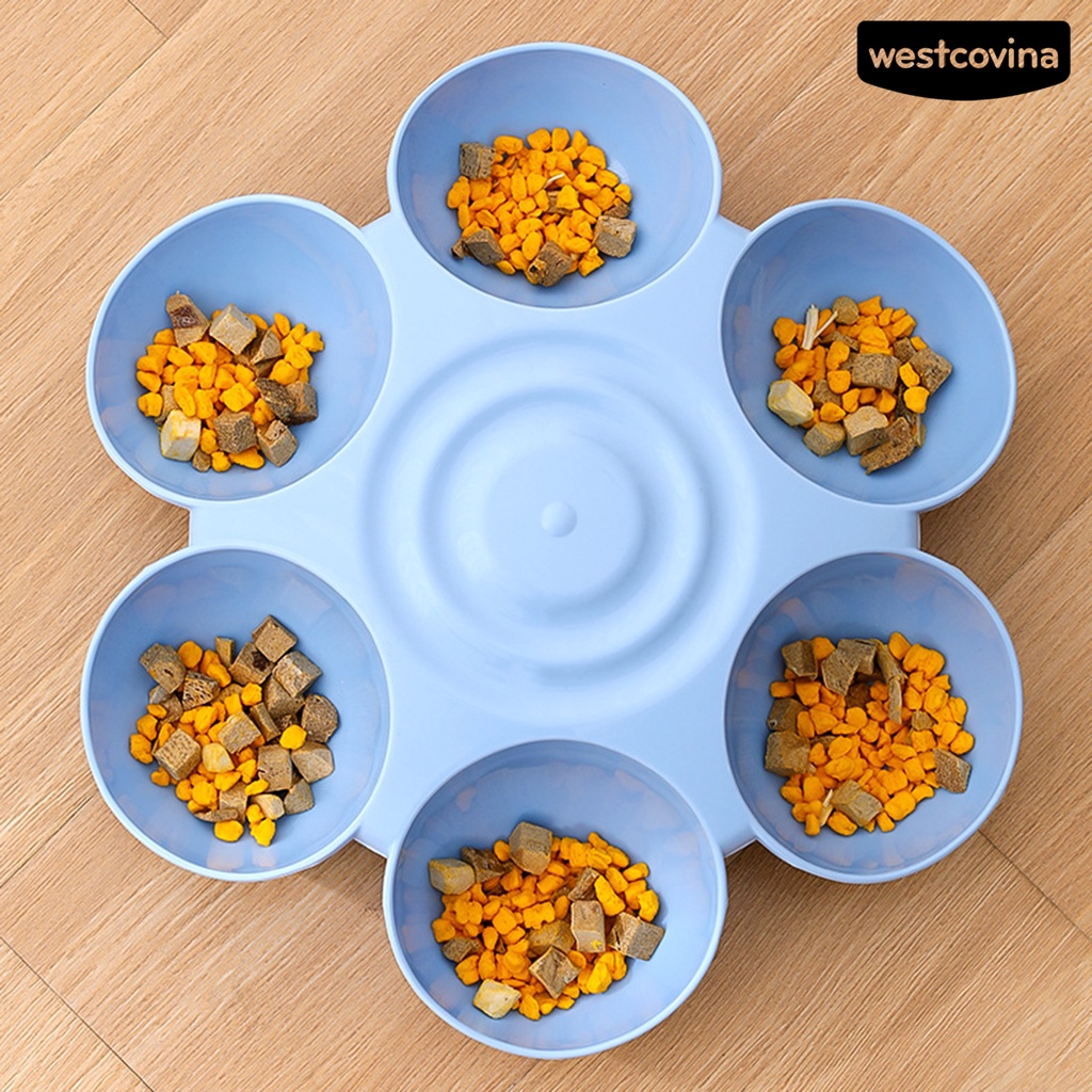 [COD]♘Bát Ăn Dặm 15 Độ Chống Trượt Hình Bông Hoa Cho Thú Cưng