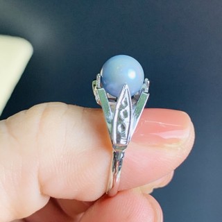 Nhẫn khắc silver pearl Hàng Si Nhật