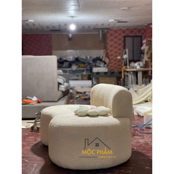 Ghế sofa decor sofa giá rẻ sofa chụp ảnh sofa lông cừu sofa cong
