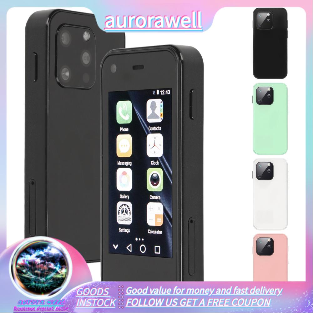 Aurorawell Smartphone Mini Size 2.5inch HD Touchscreen Lightweight Cell Phone for Working 1GB RAM 8GB ROM