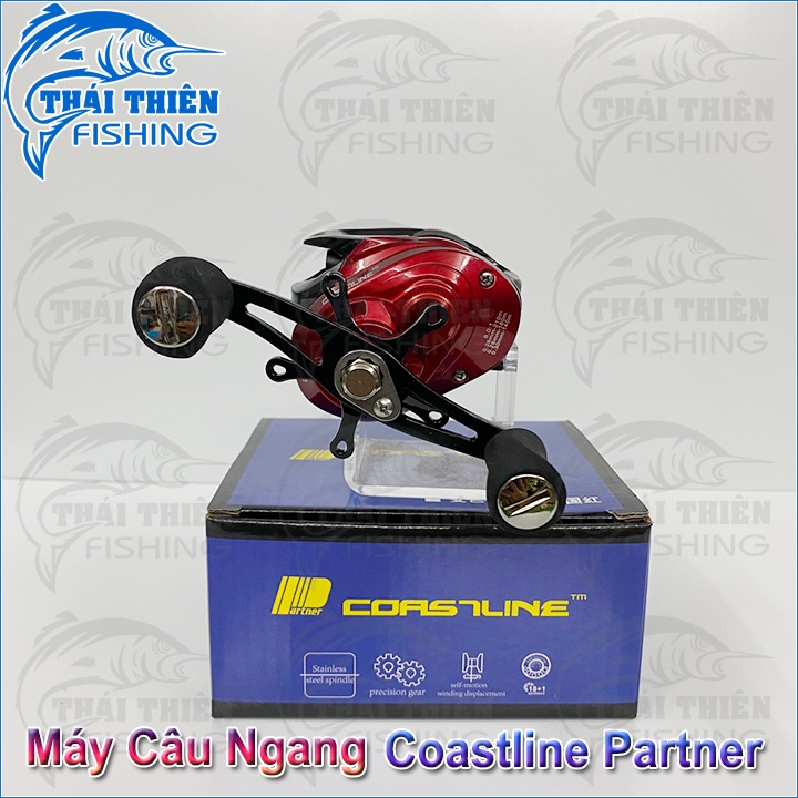 Máy Câu Ngang Coastline Partner 8.0:1 Tay Quay Trái Dùng Lure Cá Lóc, Chẽm, Mú