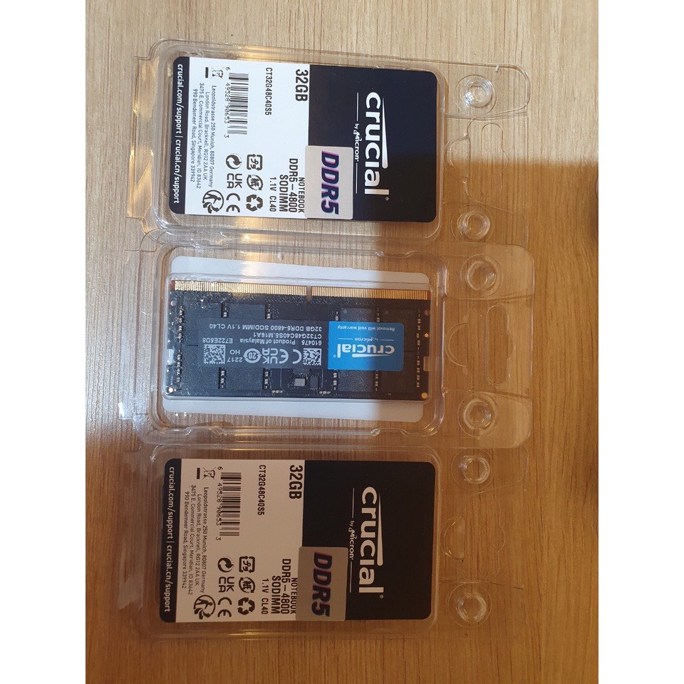 RAM Laptop DDR5 Crucial - 8Gb 16Gb 32GB bus 4800Mhz