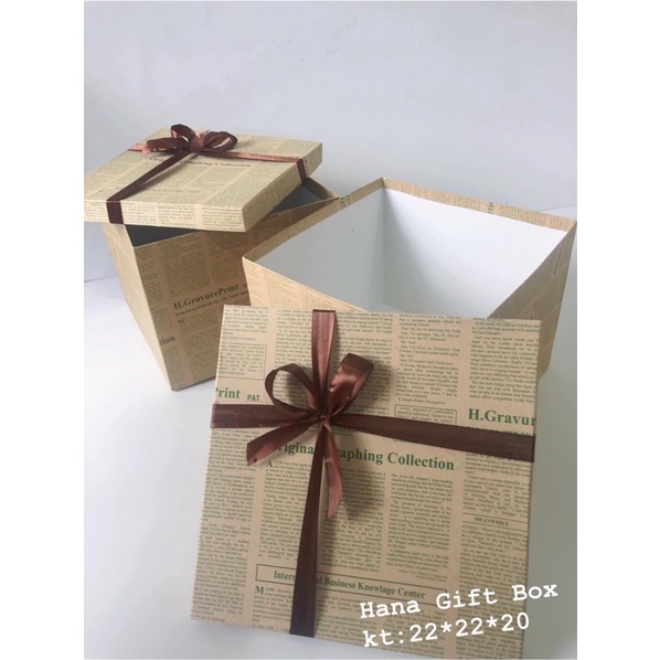 Hộp quà vuông 22*22*20 #HanaGiftBox