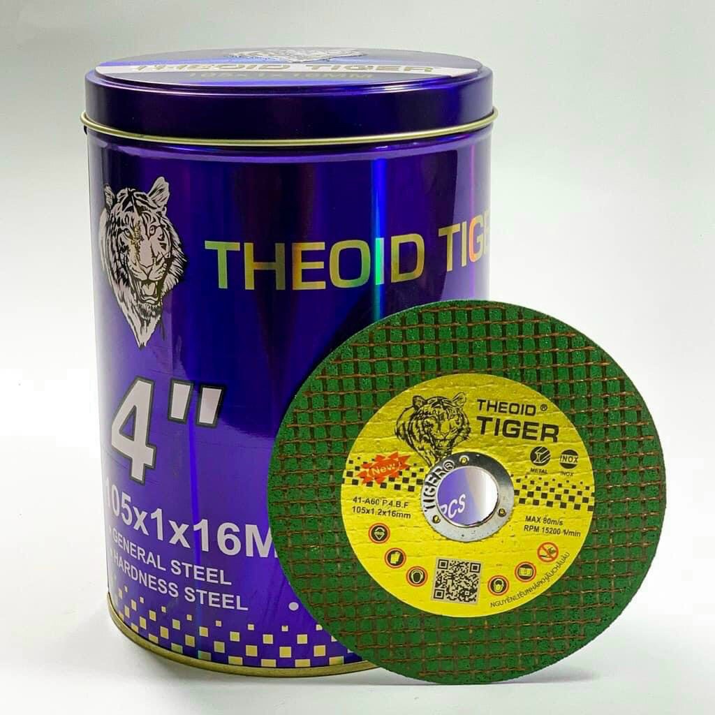 Đá cắt sắt,inox tiger chuẩn loại 1 kích thước 1 tấc  105x1.2x16mm