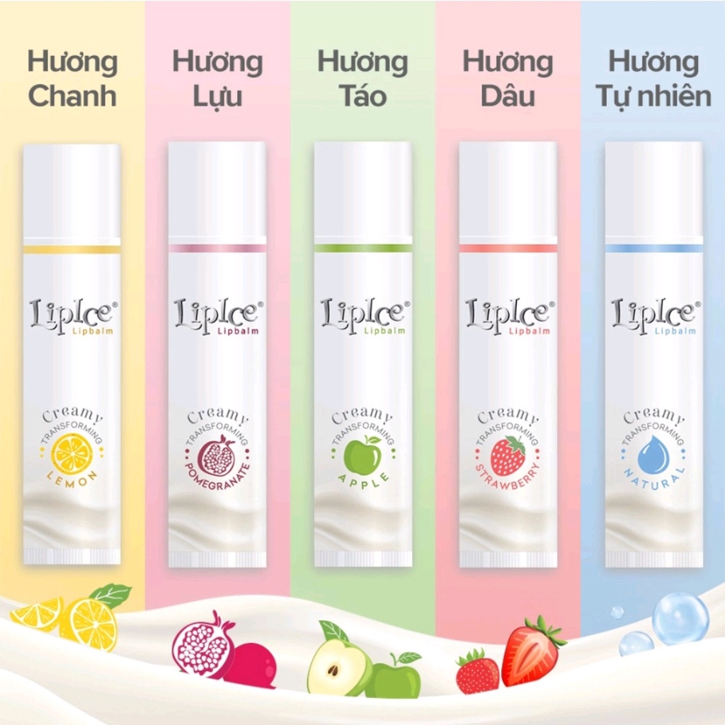 Son dưỡng không màu chuyển kem mịn Lipice Creamy 4.3g