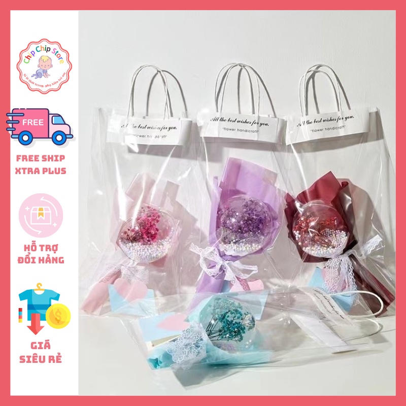 Túi hoa baby bóng làm quà tặng sinh nhật noel valentine quốc tế phụ nữ 8/3 20/10 ngày nhà giáo Việt Nam 20/11 Chip Chip