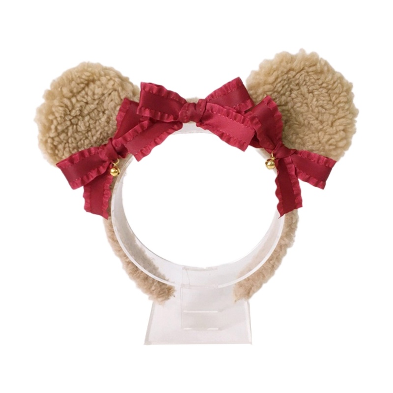 Băng Đô Tai Gấu Bằng Lông Nhung Hóa Trang Dự Tiệc Cho Bé