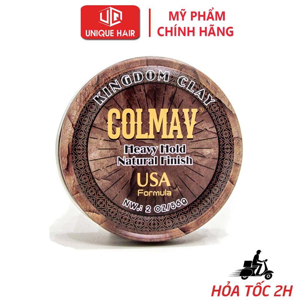 Sáp vuốt tóc Colmav Kingdom Clay & Kingdom Pomade Water Soluble Firme Hold 116g & 56g - new 2023 - Chính Hãng + Quà Tặng