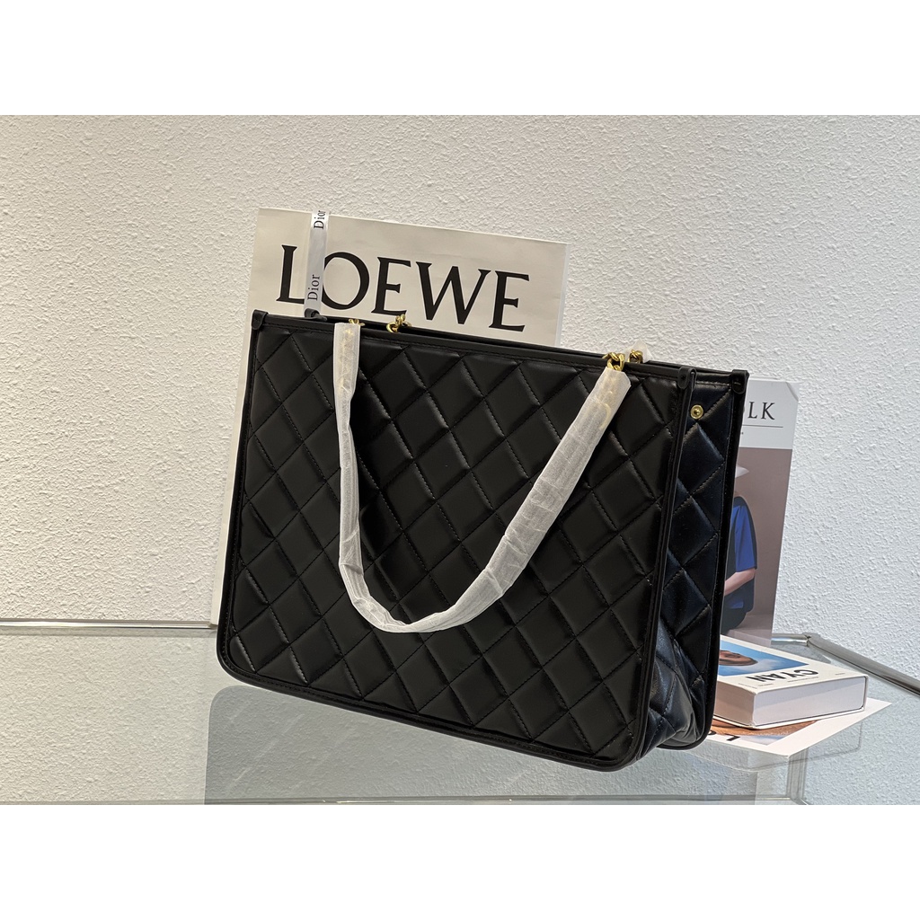 TÚI FLAP TOTE BAG CHẤT DA LAMBSKIN, MỊN MÀNG SIZE : 38 x 32 CM FULLBOX CATTON