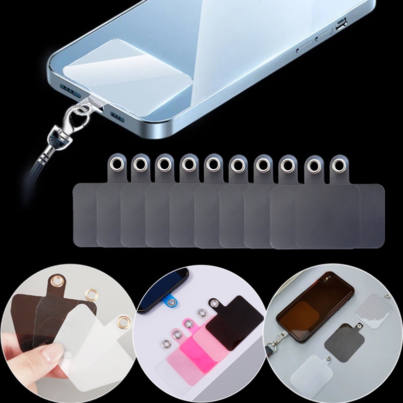 Kẹp Giữ Điện Thoại Di Động Trong Suốt Hình Chữ Nhật Chống Kẹp Thẻ Gắn Dây Đeo Cổ Có Thể Tháo Rời An Toàn