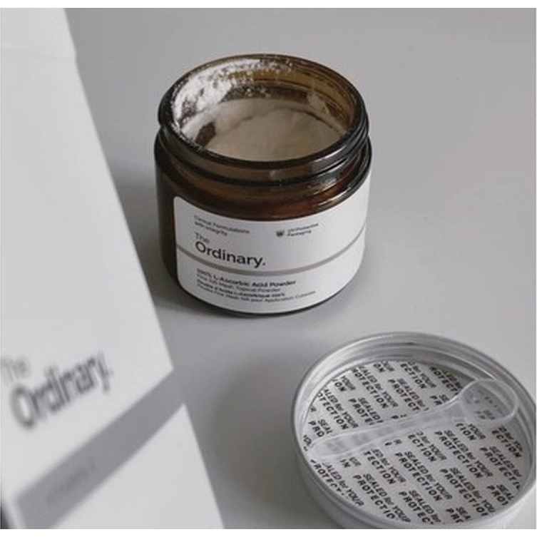 Bột vitamin C The Ordinary kích trắng da dưỡng da chống loã hoá mờ thâm se khít lỗ chân lông làm đều màu da [Tặng  máy]