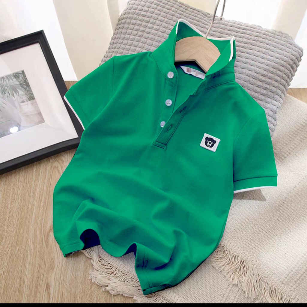 Áo polo bé trai , Áo thun cộc tay cho bé chất cotton size 20 - 65kg - Áo POLO BOBBY