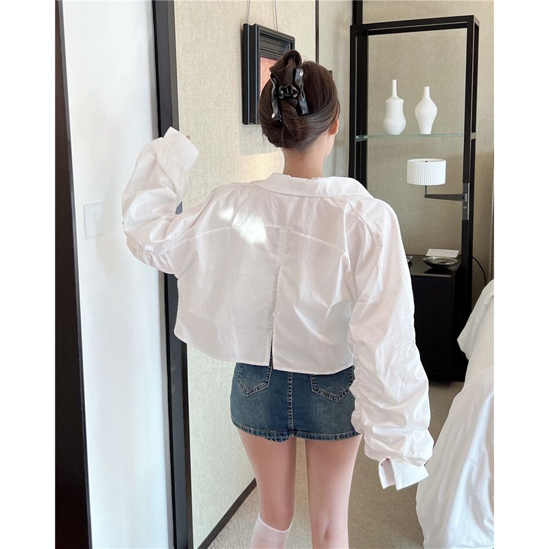 Áo Sơ Mi Ngắn / Dài Tay Dáng Rộng Phong Cách Phương Tây Thời Trang Mùa Hè Dành Cho Nữ