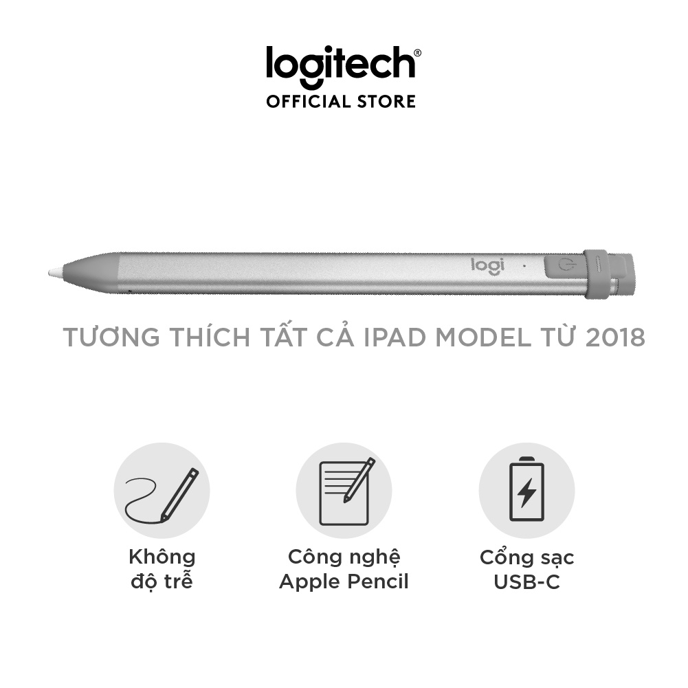[Mã LOGIERYTU] Bút cảm ứng Logitech Crayon dành cho iPad - Công nghệ kỹ thuật số như Apple Pencil