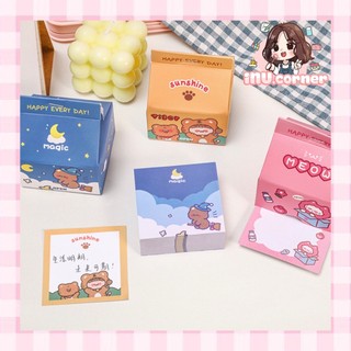 Giấy note rút 200 tờ hình gấu thỏ