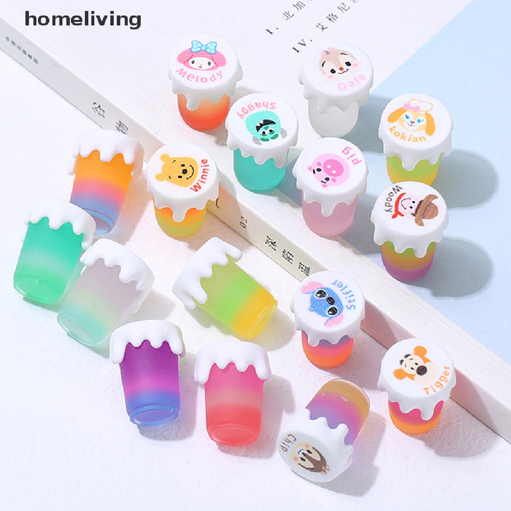 Bộ 4 Hũ Đựng Trà / Mật Ong Mini Dạ Quang Độc Đáo Trang Trí Nhà Búp Bê