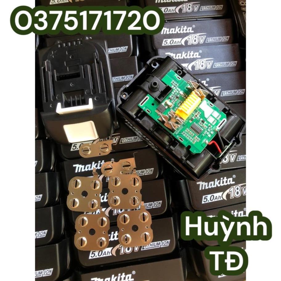 Vỏ mạch Makita 18V có cân bằng, Led báo pin  và nhận sạc zin, có tem như zin.