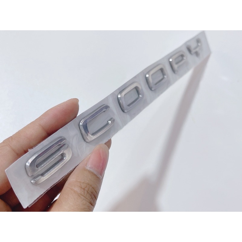 Cặp tem nổi chữ Scoopy 19.6x1.5cm mẫu thay thế tem zin, hàng sắc nét bao đẹp