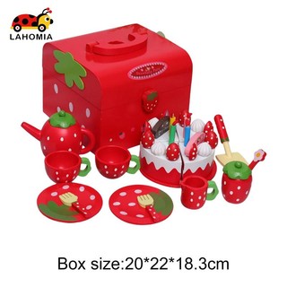 Lahomia bộ đồ chơi cắt trái cây bằng gỗ cho bé