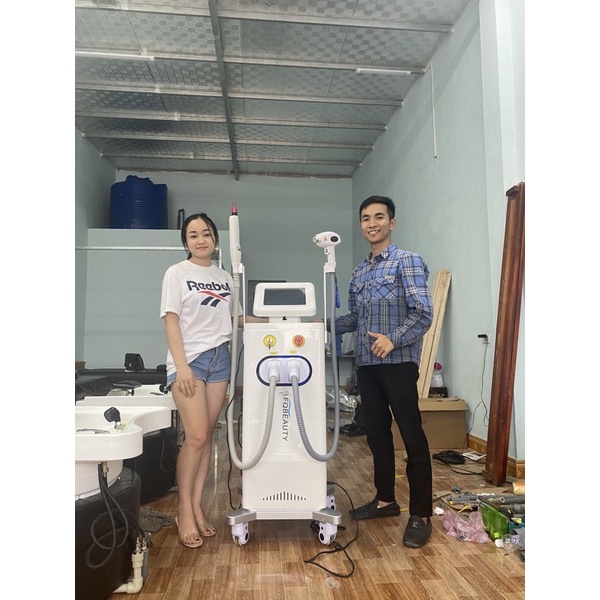 Máy triệt lông vĩnh viễn spa 2in1 diode 808, 2 tay cầm