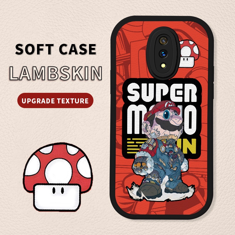 Ốp Điện Thoại Da Cừu Mềm Chống Sốc Hình Super Mario Cho Realme X Oppo K3