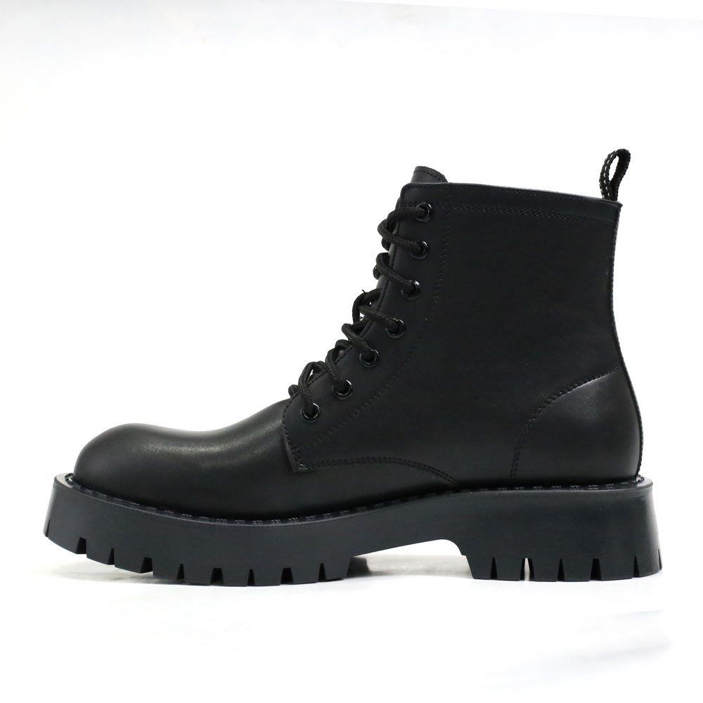 Giày chunky combat boots da thời trang MĐ G1111 da lì chống nhăn, khóa kéo phiên bản đế chunky cao cấp