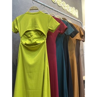 Đầm Maxi Xòe Dài Hở Lưng - Đ08
