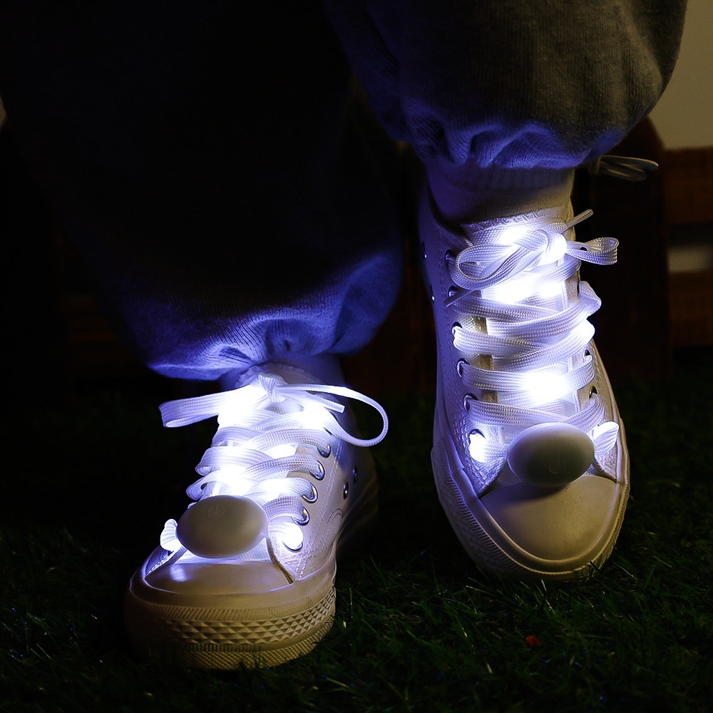 1 Cặp Dây Giày Chạy Bộ / Nhảy Thể Thao 3 Chế Độ Có Đèn LED Phát Sáng Nhiều Màu Sắc Và Có Thể Điều Chỉnh
