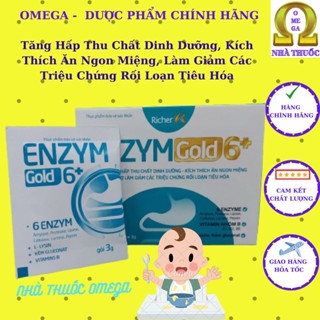  Men Tiêu Hóa Enzym Gold 6+  HSD 2027 hộp 20 gói  Hỗ Trợ Giảm Rối Loại Tiêu Hóa Kích Thích Ăn Ngon 