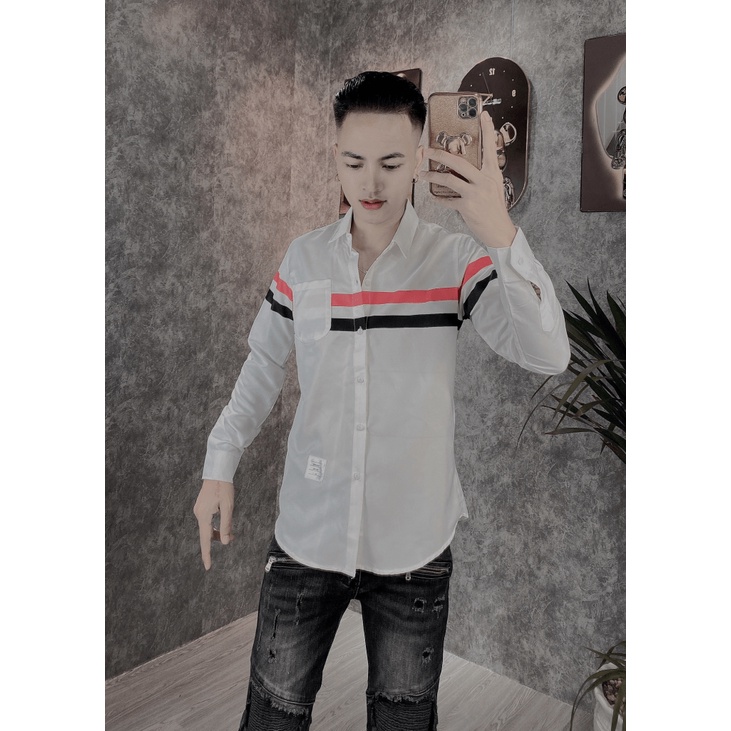 (Siêu sell) SIÊU SALE SƠ MI NAM NỮ IN TD MẪU HOT THIẾT KẾ TAY DÀI ĐƠN GIẢN CÓ KẺ SỌC THOẢI MÁI KHI MẶC HOKO