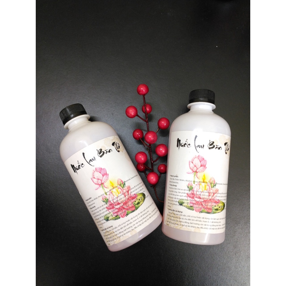 Nước lau bàn thờ cao cấp 100% thiên nhiên, tinh chất quế và các loại thảo mộc dung tích 500ML