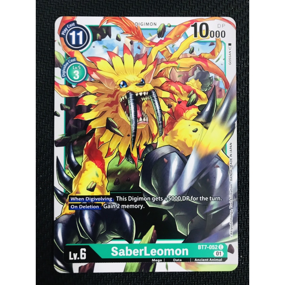 Thẻ bài Digimon Mã BT7-052 - SaberLeomon - Digimon - Common