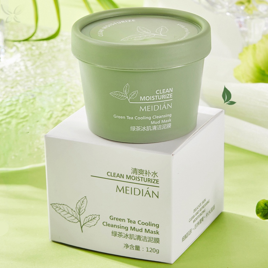 Mặt nạ bùn trà xanh vovigo JMMZ 120g làm trắng dưỡng ẩm giảm mụn đầu đen kiềm dầu