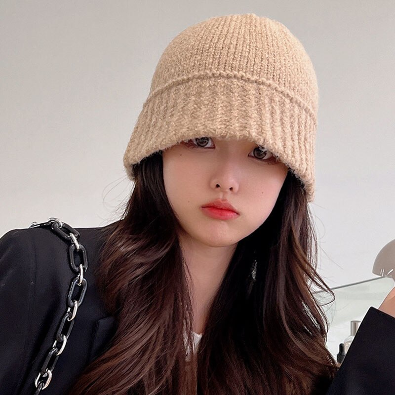 Nón vành đan len thời trang thu đông dành cho nữ